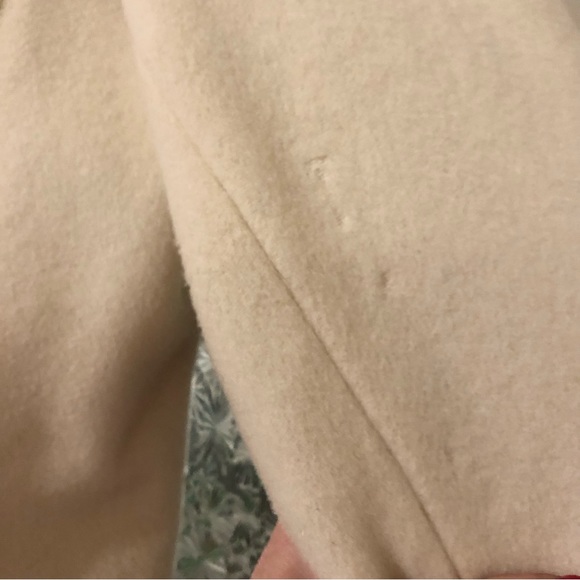 Lands’ End Wool Blend Cream Peacoat - Picture 7 of 7